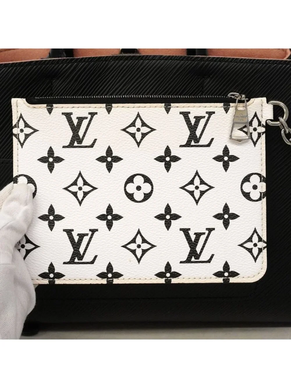 Louis Vuitton Handbag Epi Marelle Tote MM Noir Rosevalerine 2-Way